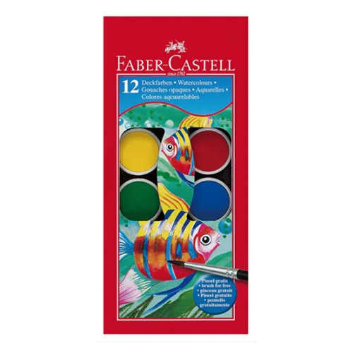 FAB-62-125011 - FABER CASTELL WATERCOLOUR Paint Tablets Set-12(1)